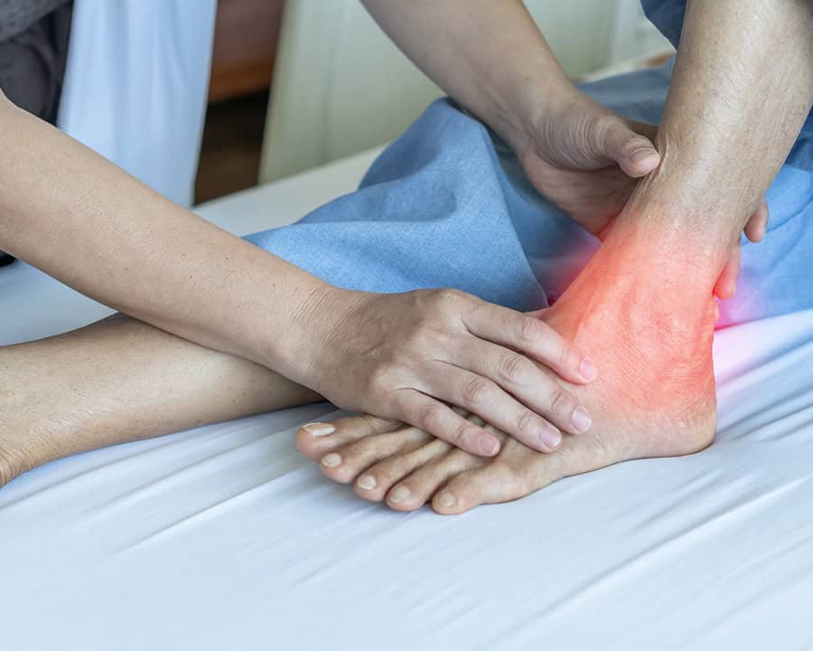 foot physical therapy after a car accident